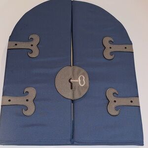 IKEA PYSSLINGAR | RARE Blue Castle Mirror Folding Pockets Kids Bedroom Decor